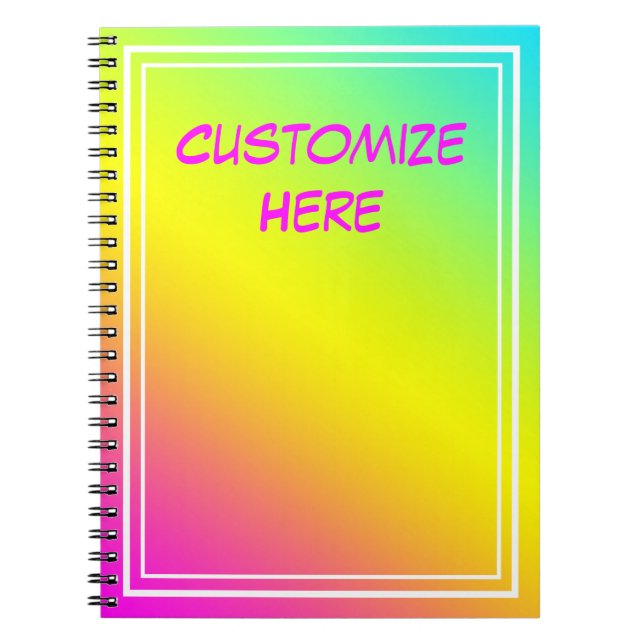 Customizable Colorful Notepad Notebook (Front)