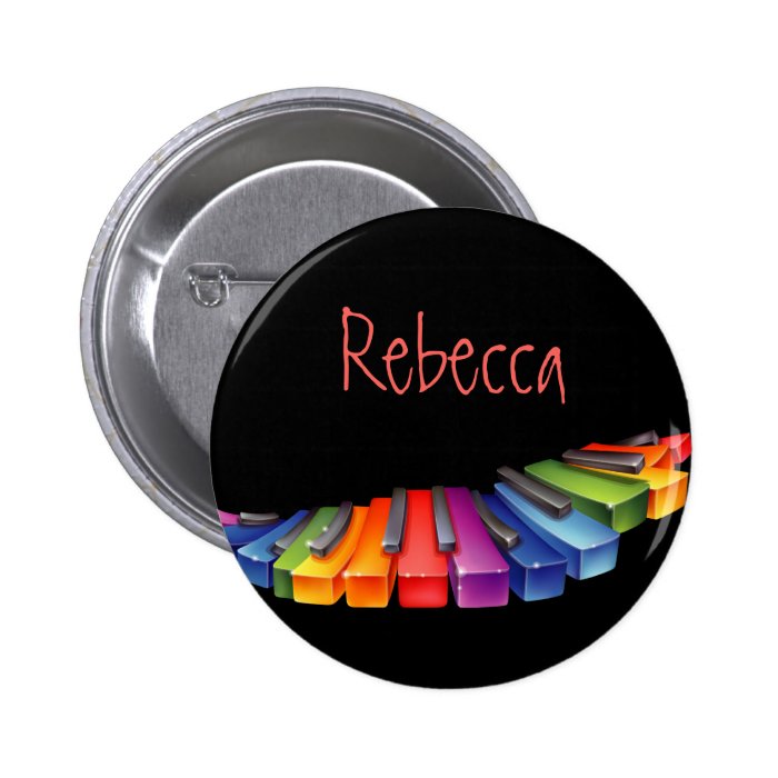 Customizable Colorful Piano Keys Button