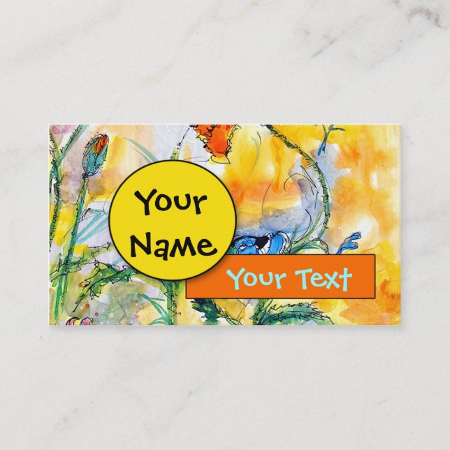 Customizable Colorful Profile Cards # 1029 Busines (Front)