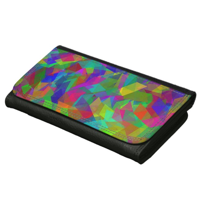 Customizable Colorful Puzzle abstract Design Wallet (Bottom)