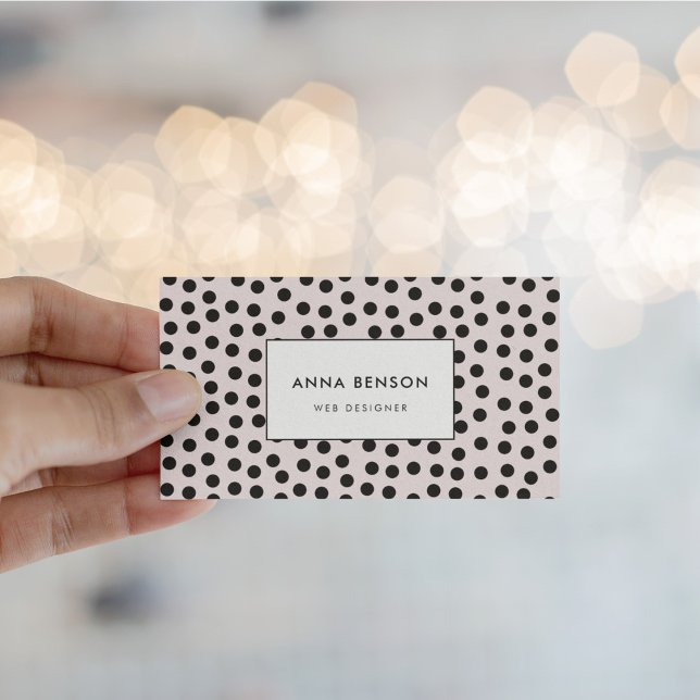 Customizable colors Polka dots Business Card (Creator Uploaded)