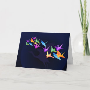 Customizable: Colour cranes Card
