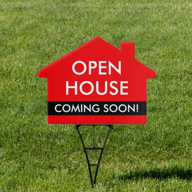 Customizable Coming Soon Open House Real Estate  Sign (Insitu)