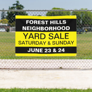Customizable Community Neighborhood Yard Sale Banner