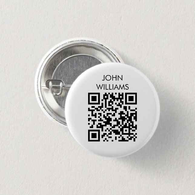 Customizable Company Exhibition Opening QR Code Button (Front & Back)