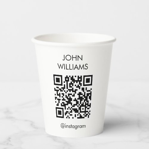 Customizable Company Exhibition Opening QR Code Paper Cups