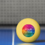 Customizable Company Logo Emblem Template Yellow Ping Pong Ball