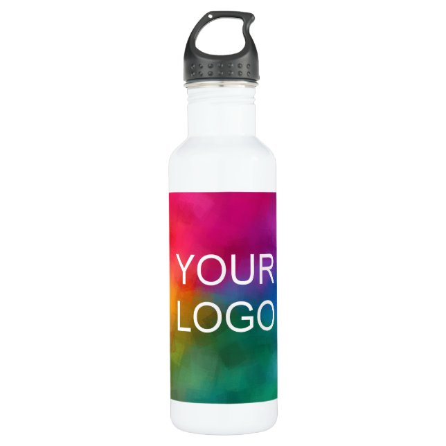 Customizable Company Logo Modern Top Best Template Stainless Steel Water Bottle (Front)