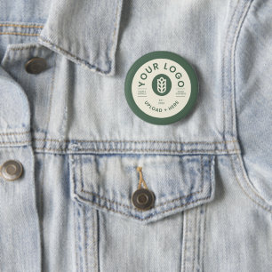Customizable Company Logo Sage Green Button