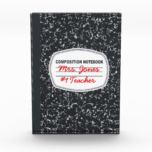 Customizable Composition Notebook Award