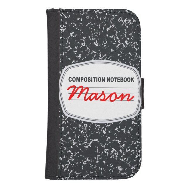 Customizable Composition Notebook Galaxy4S Wallet (Front)