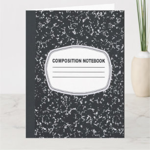 Customizable Composition Notebook Greeting Card