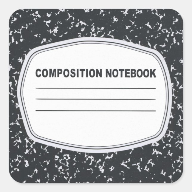 Customizable Composition Notebook Stickers (Front)