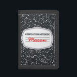 Customizable Composition Notebook Wallet<br><div class="desc">It's time to go old school with this Customizable Composition Notebook Wallet! The design features a classic black and white cover of the composition book from everyone's childhood. You can customize the design by clicking the "customize it" icon and simply changing the text. It's easy peasy for an honor student...</div>