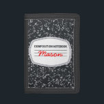 Customizable Composition Notebook Wallet<br><div class="desc">It's time to go old school with this Customizable Composition Notebook Wallet! The design features a classic black and white cover of the composition book from everyone's childhood. You can customize the design by clicking the "customize it" icon and simply changing the text. It's easy peasy for an honor student...</div>
