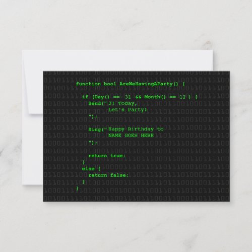 Customizable Computer Program Party Invitation