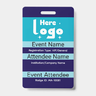 Customizable conference and expo badge template
