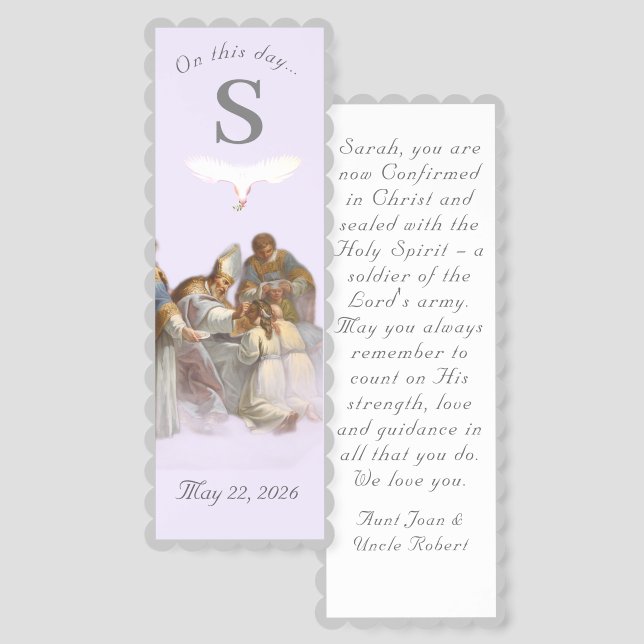 Customizable Confirmation Bookmarks (Front & Back)