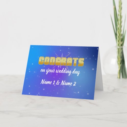 Customizable congrats bright lights card