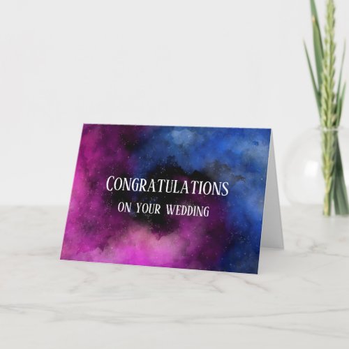 Customizable congratulations wedding celestial card