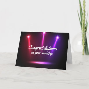 Customizable congratulations wedding spotlights card