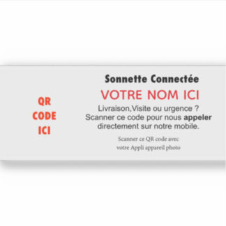 Customizable Connected Doorbell Sticker