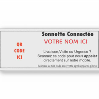 Customizable Connected Doorbell Sticker