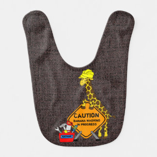 customizable Construction Giraffe bib