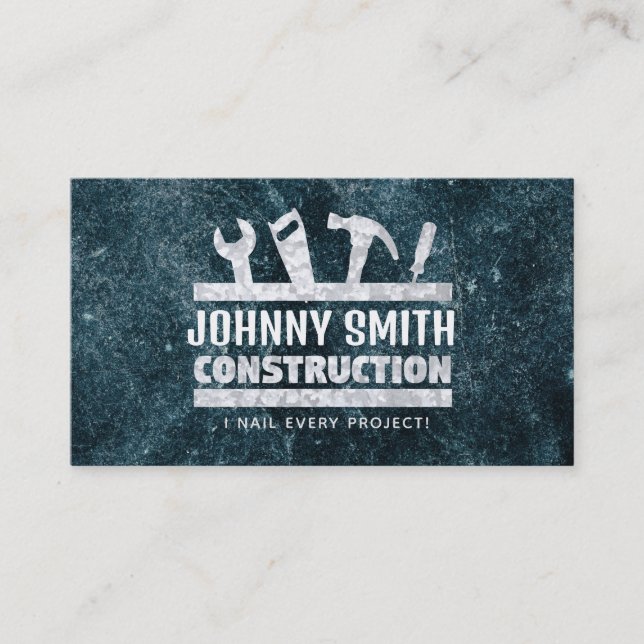 Customizable Construction Slogans Business Cards (Front)
