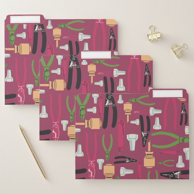 Customizable Construction Themed File Folders  (Set)