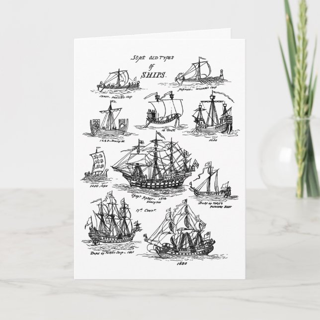 CUSTOMIZABLE COOL BOATS BIRTHDAY CARD (Front)