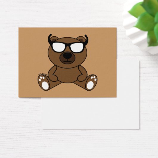 Customizable Cool brown bear with sunglasses (Desk)