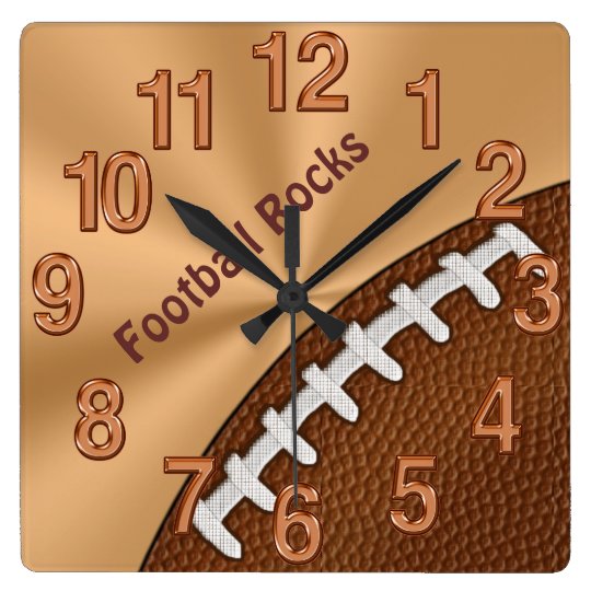 Customizable Cool Football Clocks for Guys