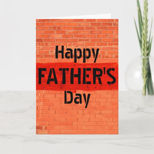 Customizable Cool Unique Father's Day Card (Front)