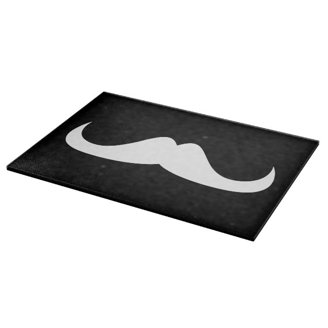 Customizable Cool White Handlebar moustache Cutting Board (Corner)
