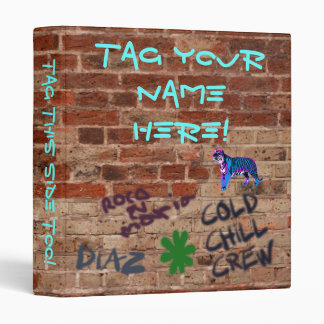 CUSTOMIZABLE Corey Tiger 80s Vintage Graffiti Wall Binder