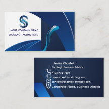 Customizable Corporate Business Card | Navy Blue
