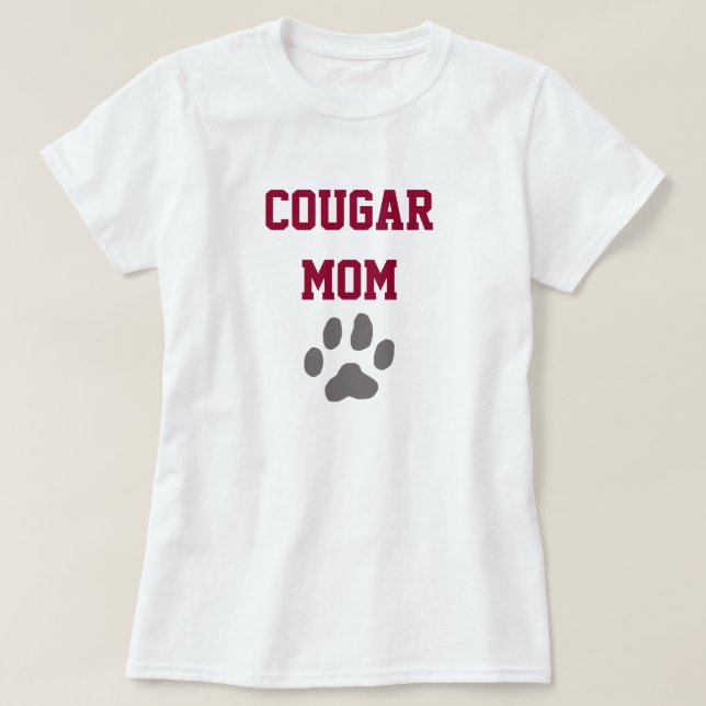 Customizable Cougar Mom Tshirt (Design Front)