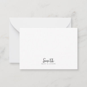 Customizable Couple First Names And Last Name Gift Note Card