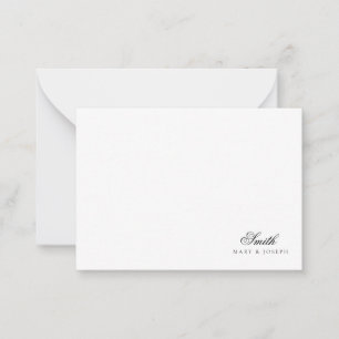 Customizable Couple First Names And Last Name Gift Note Card