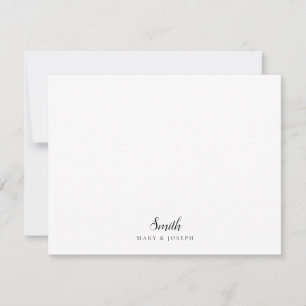 Customizable Couple First Names And Last Name Gift Note Card