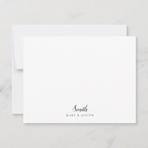 Customizable Couple First Names And Last Name Gift Note Card