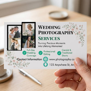 Customizable Couple Portrait Photographer Business Card Magnet