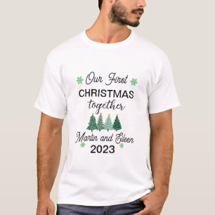 Customizable Couples First Christmas Men's T-Shirt