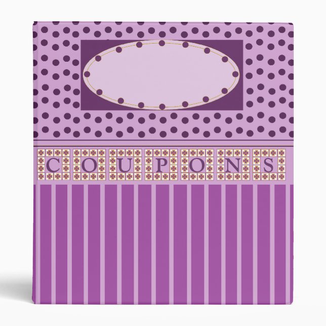 CUSTOMIZABLE COUPON ORGANIZER BINDER (Front)