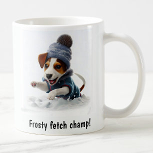 Customizable Cozy Jack Russell Terrier Snow Day Coffee Mug
