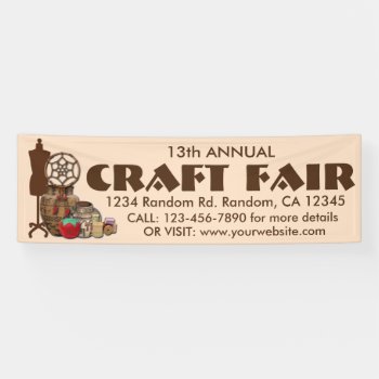 Customizable Craft Fair Banner Sign by ProfessionalOffice at Zazzle