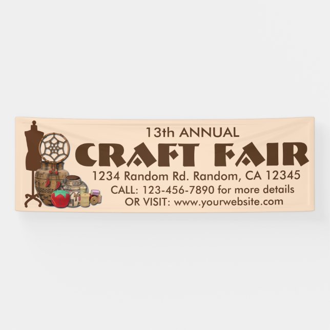 Customizable Craft Fair banner sign (Horizontal)