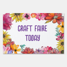 Customizable Craft Faire flowered border