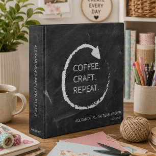 Customizable Craft Pattern Keeper 3 Ring Binder